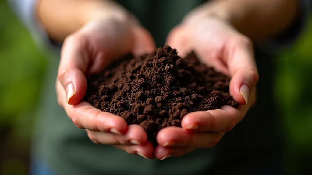 Hands mixing dark potting soil with perlite and compost in a large bucket, showing the texture and composition of the ideal container soil blend